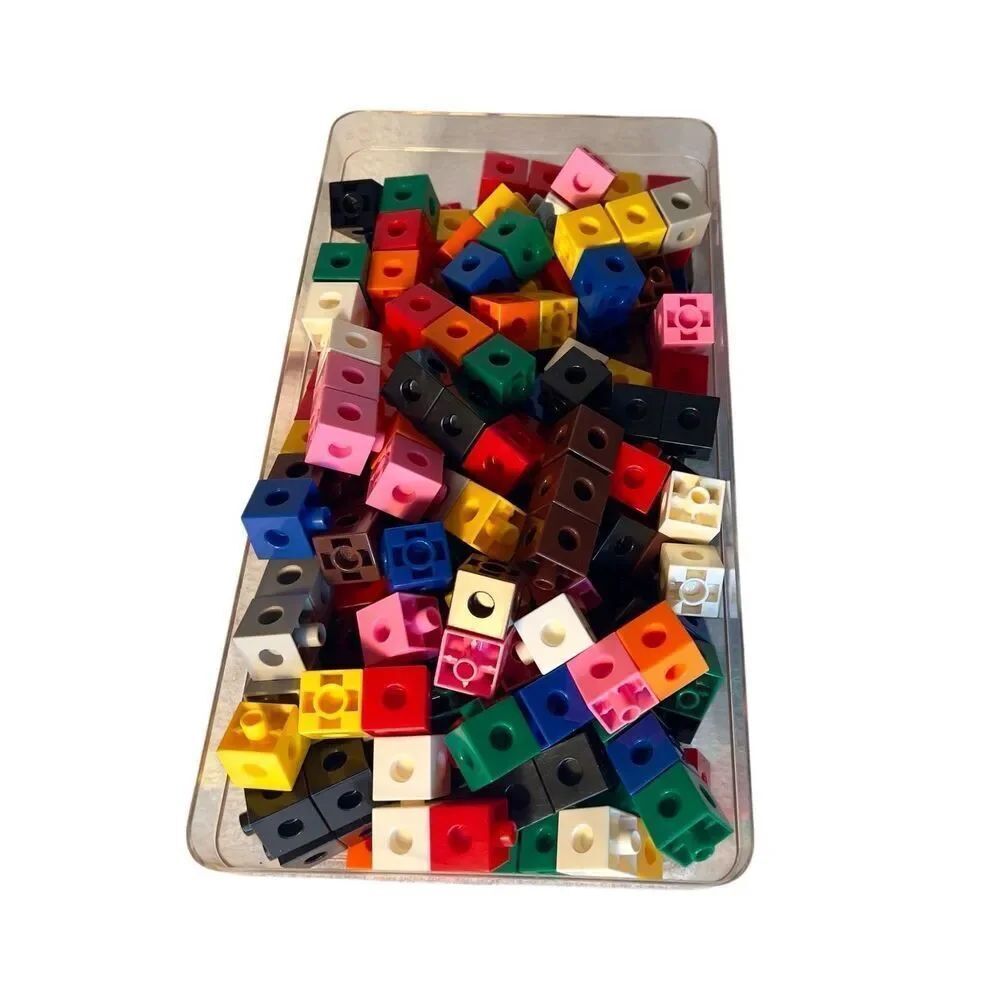 Unifix Interlocking Counting Cubes Math Manipulative Preowned Mix Color 200+ - Picture 4 of 7
